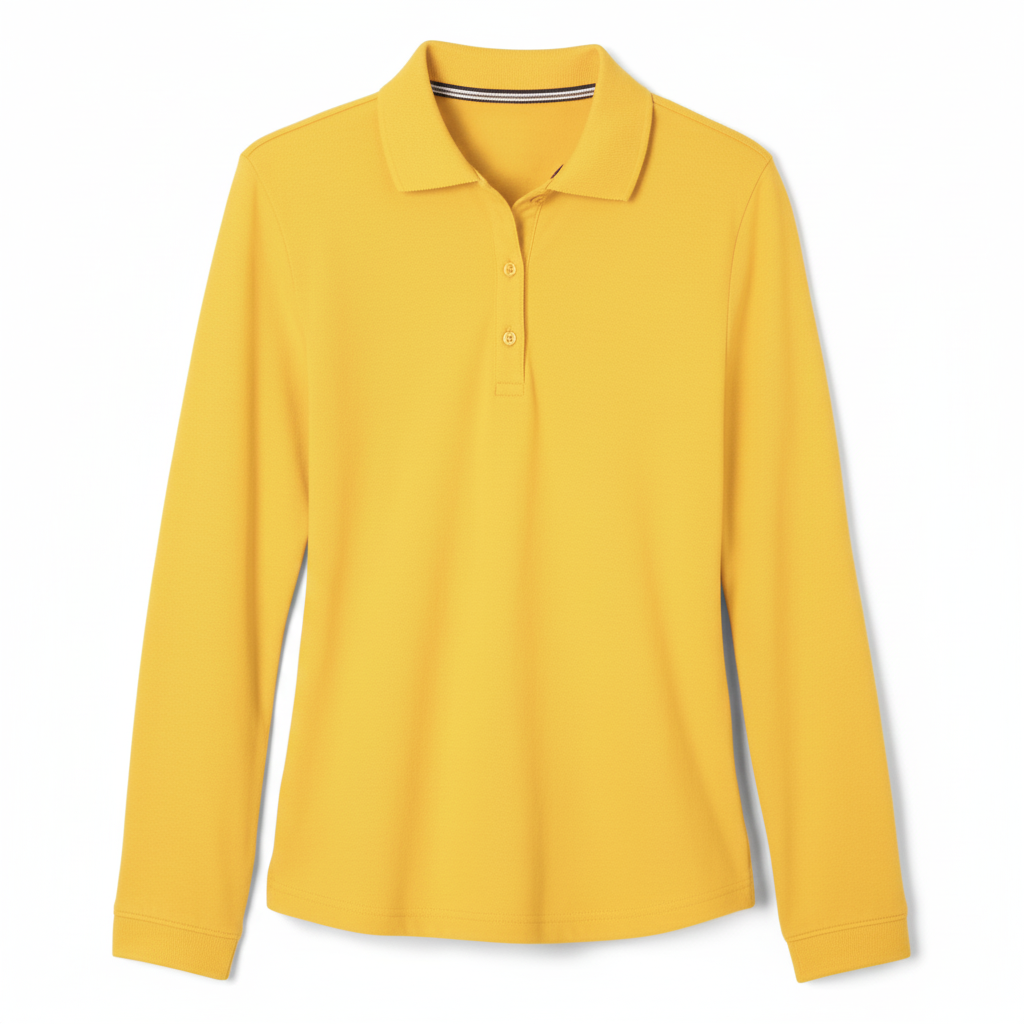 Women's Long Sleeve Stretch Piqué Polo