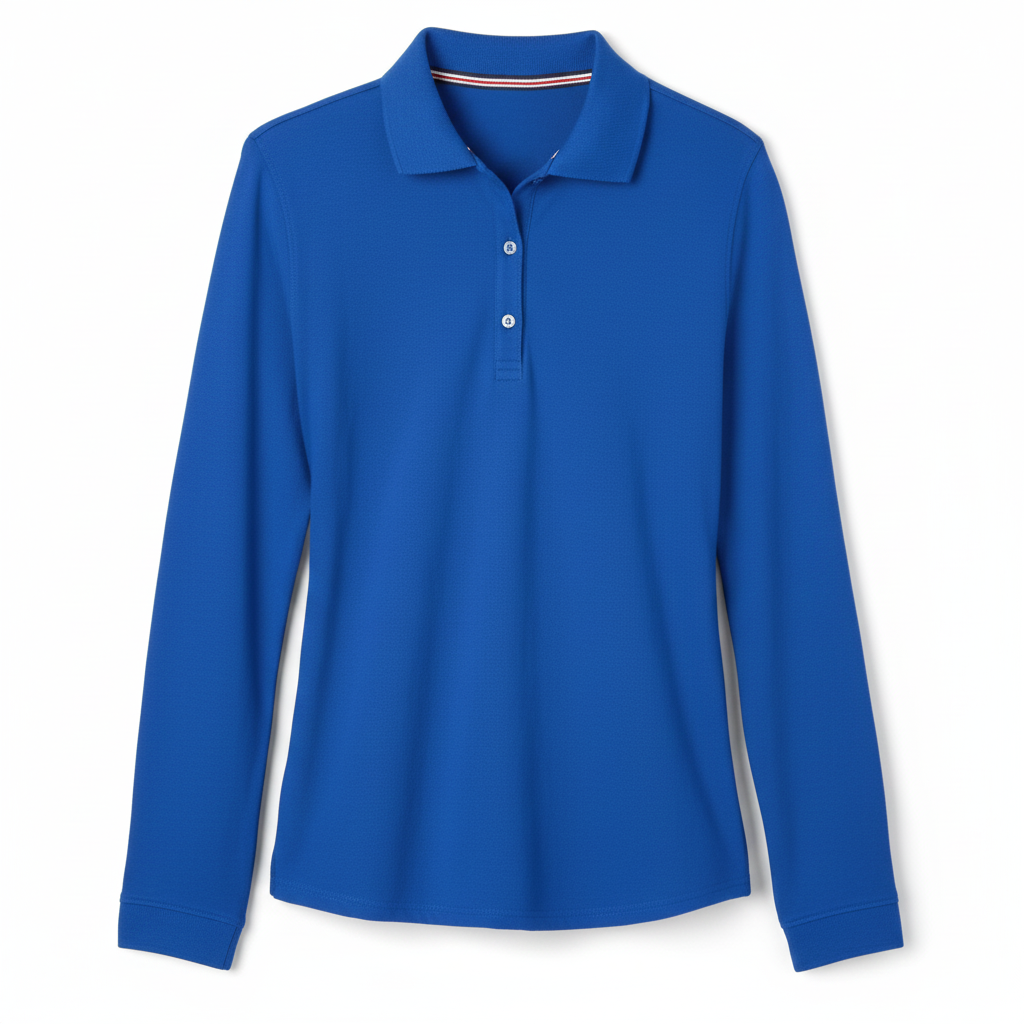 Women's Long Sleeve Stretch Piqué Polo