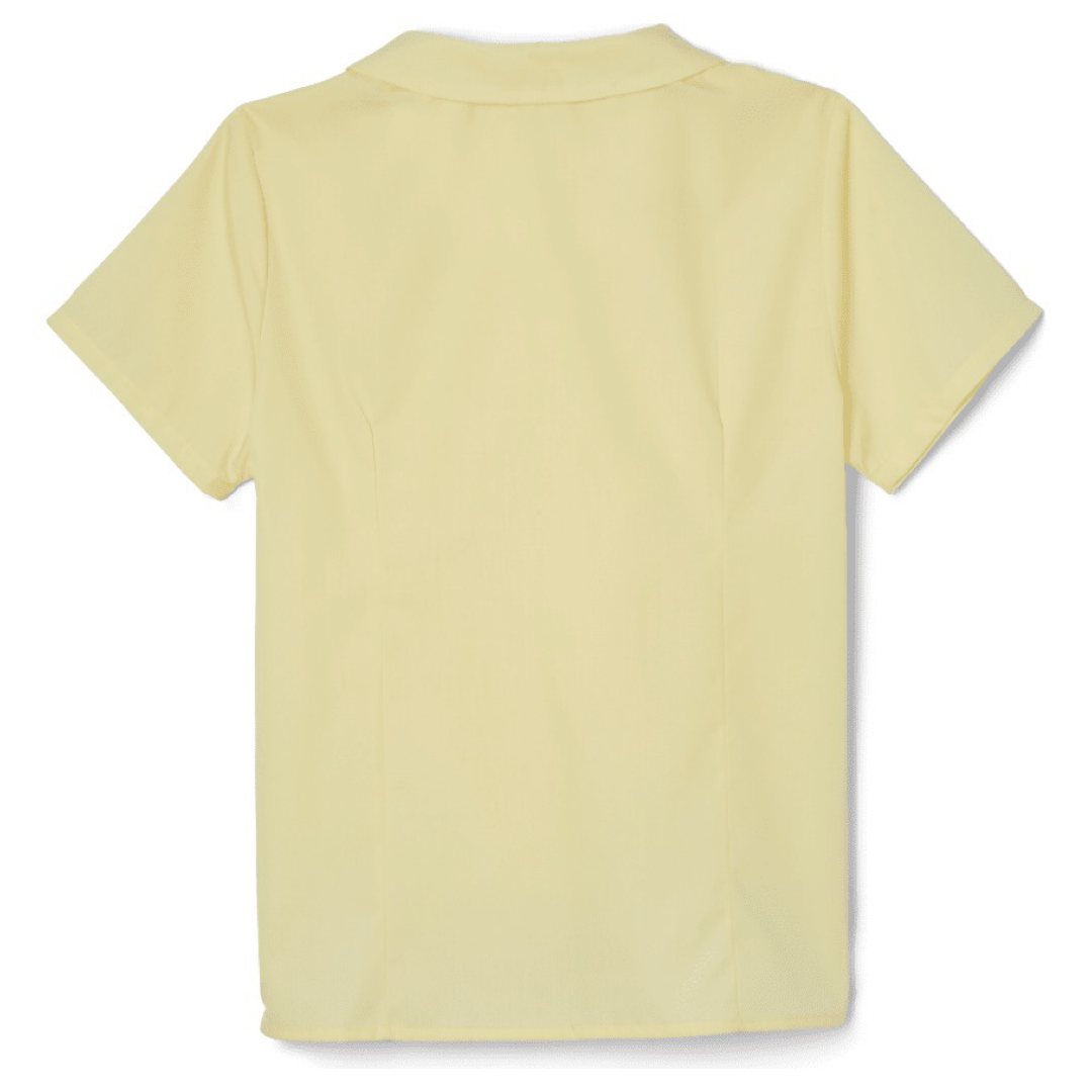 French Toast Girl&#39;s Plus Size Short Sleeve Peter Pan Collar Blouse