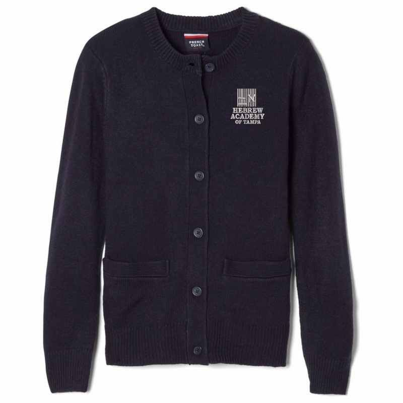 Hebrew Academy of Tampa - Girl's / Young Women's  Crewneck Cardigan Sweater