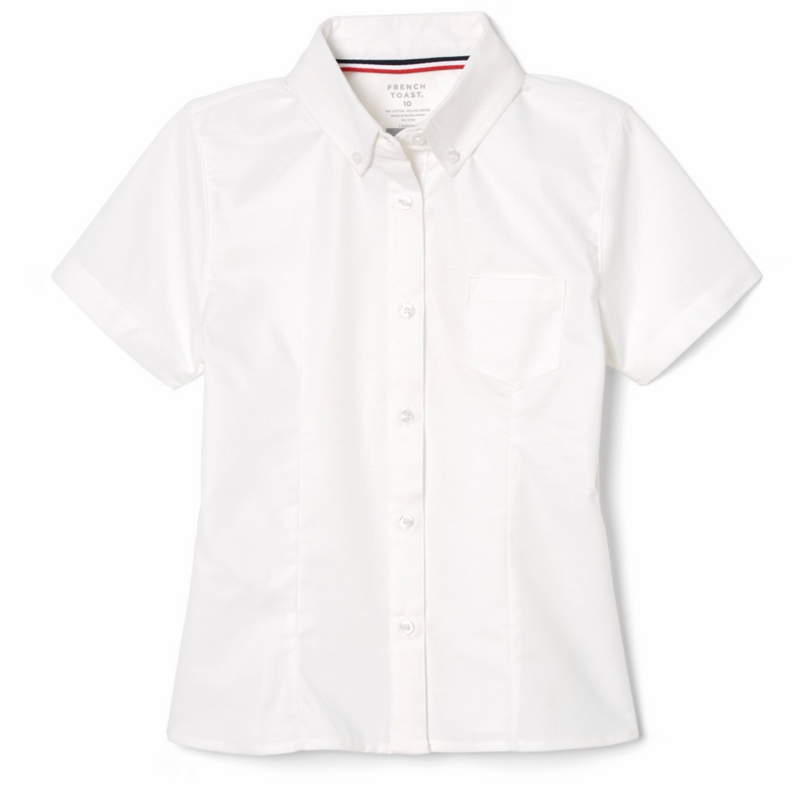 Soaring Eagles Christian Academy - Girl's / Young Women's Short Sleeve Feminine Fit Oxford Shirt - No Logo