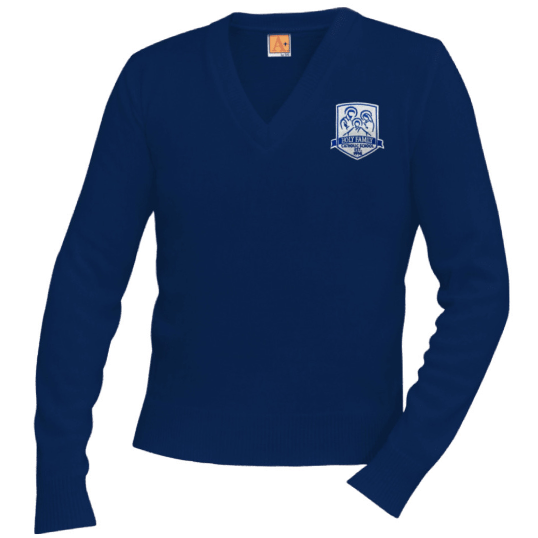 Holy Family Catholic School - Unisex V-Neck Pullover Sweater - Kids / Adults