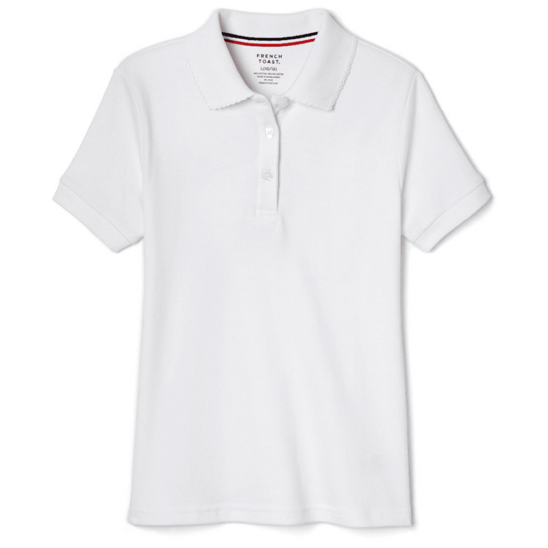 New Horizon - Girl's Short Sleeve Picot Collar - No Logo