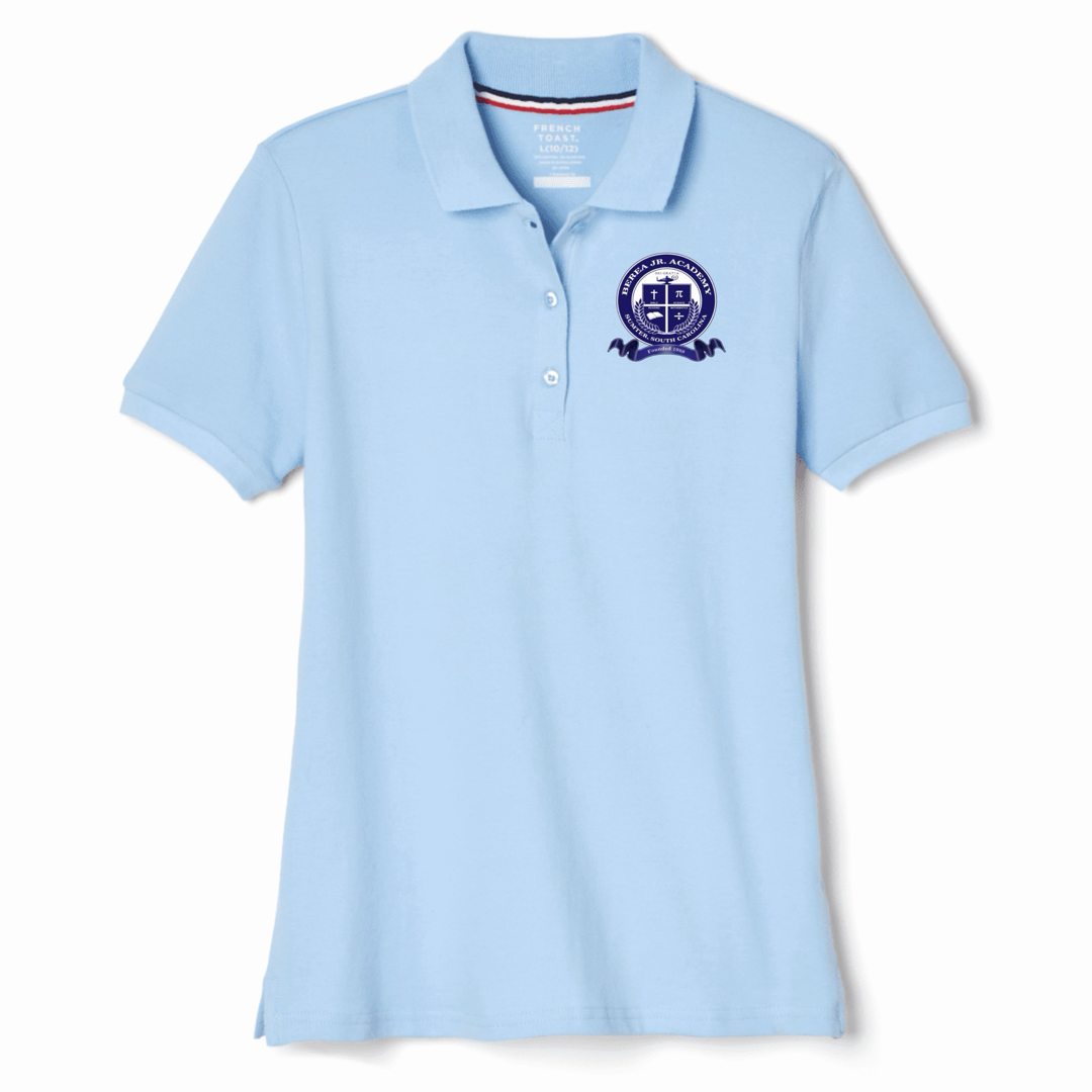 Berea Junior Academy -  Girl's / Young Women's Short Sleeve Stretch Pique Polo - K - 8