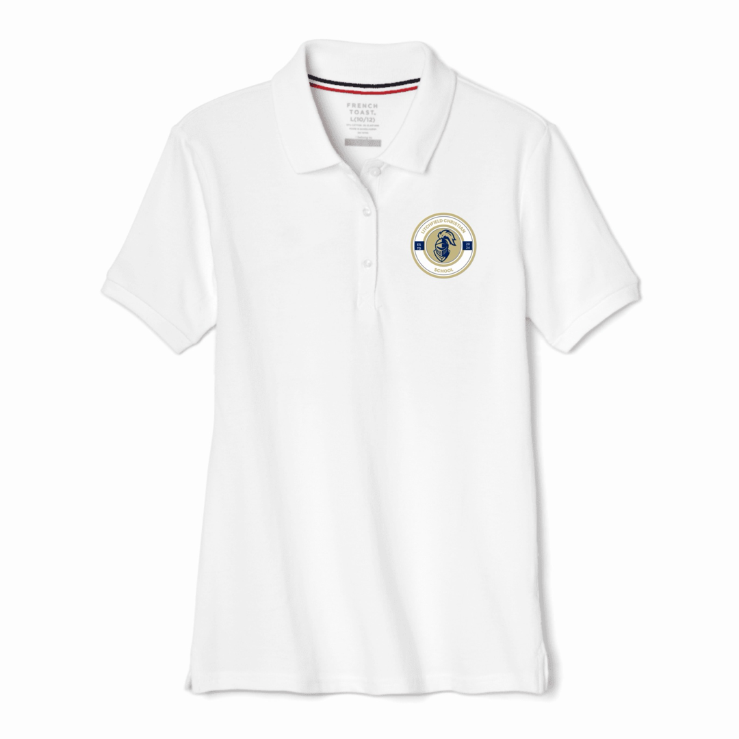 Litchfield Christian School -  Girl's / Young Women's Short Sleeve Stretch Pique Polo