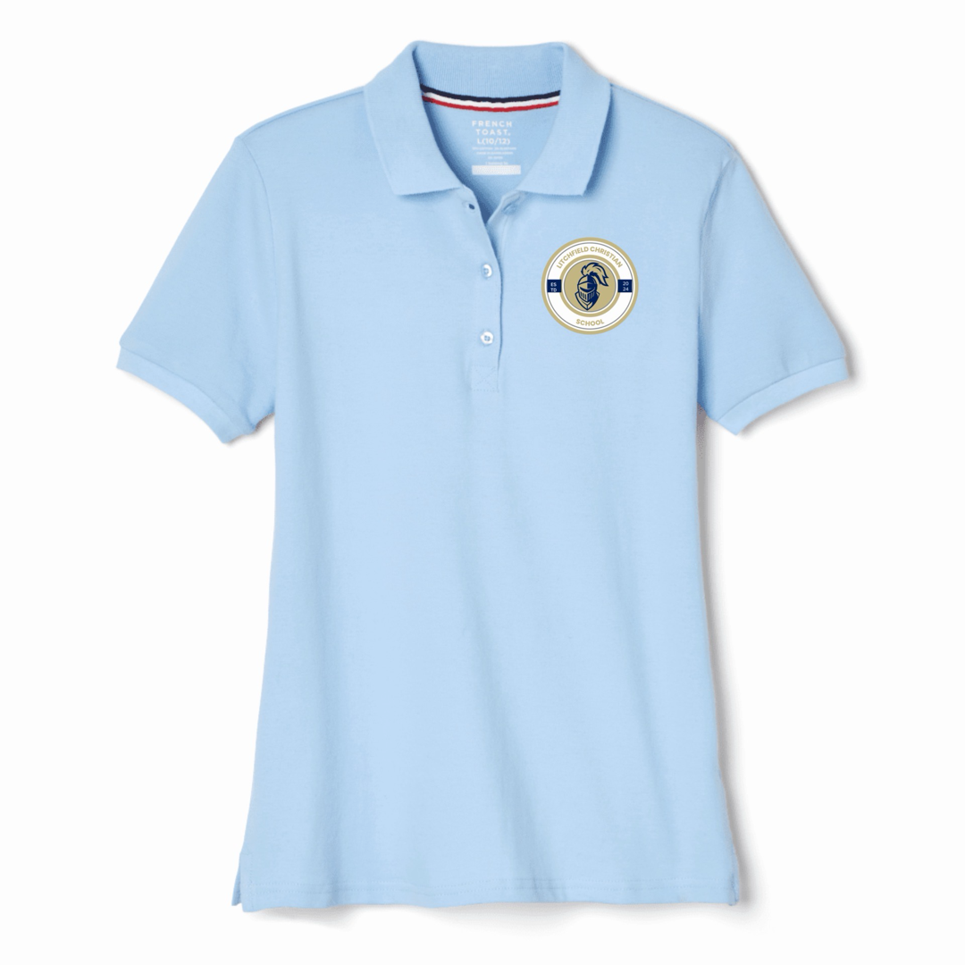 Litchfield Christian School -  Girl's / Young Women's Short Sleeve Stretch Pique Polo