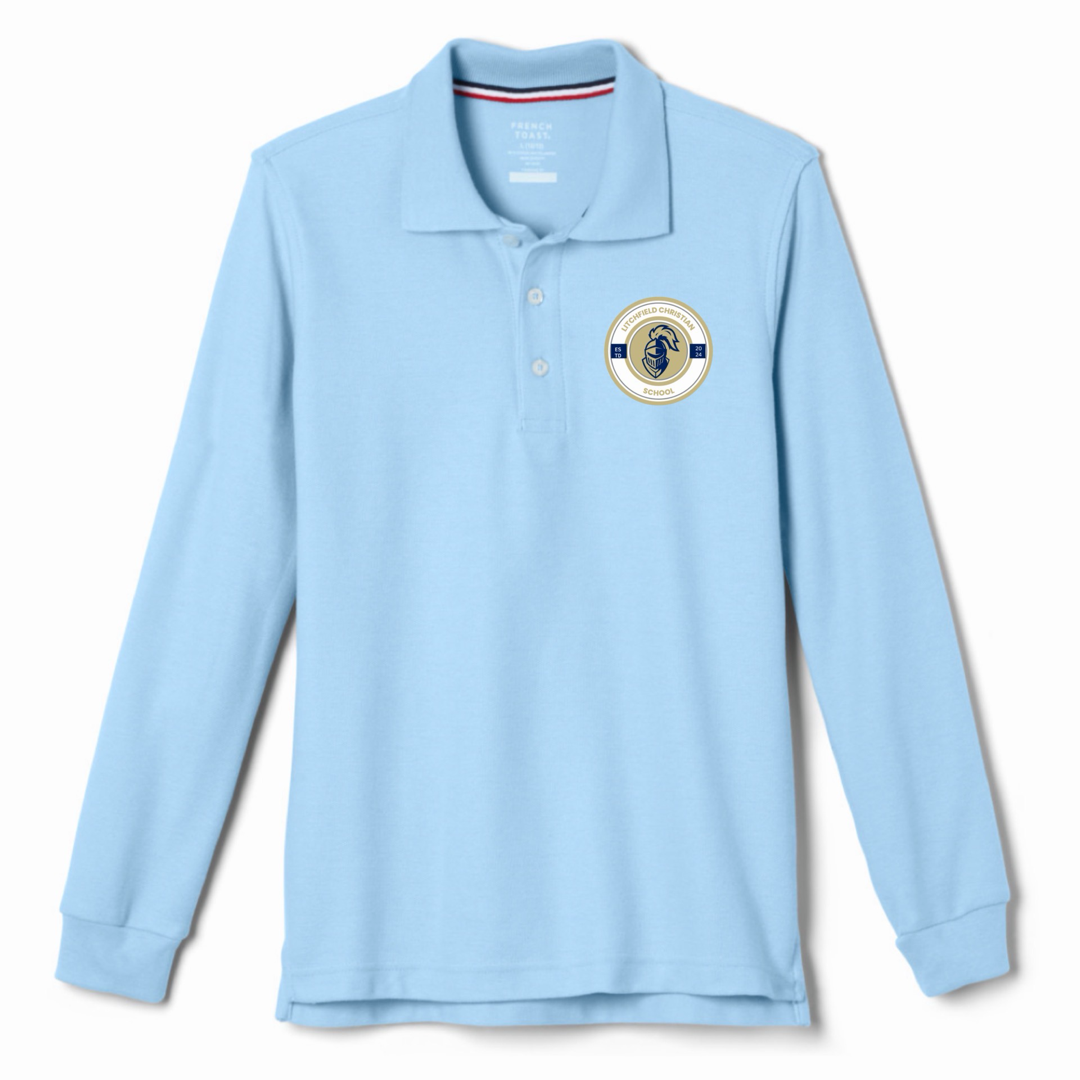 Litchfield Christian School - Co-Ed Youth / Adult Long Sleeve Pique Polo