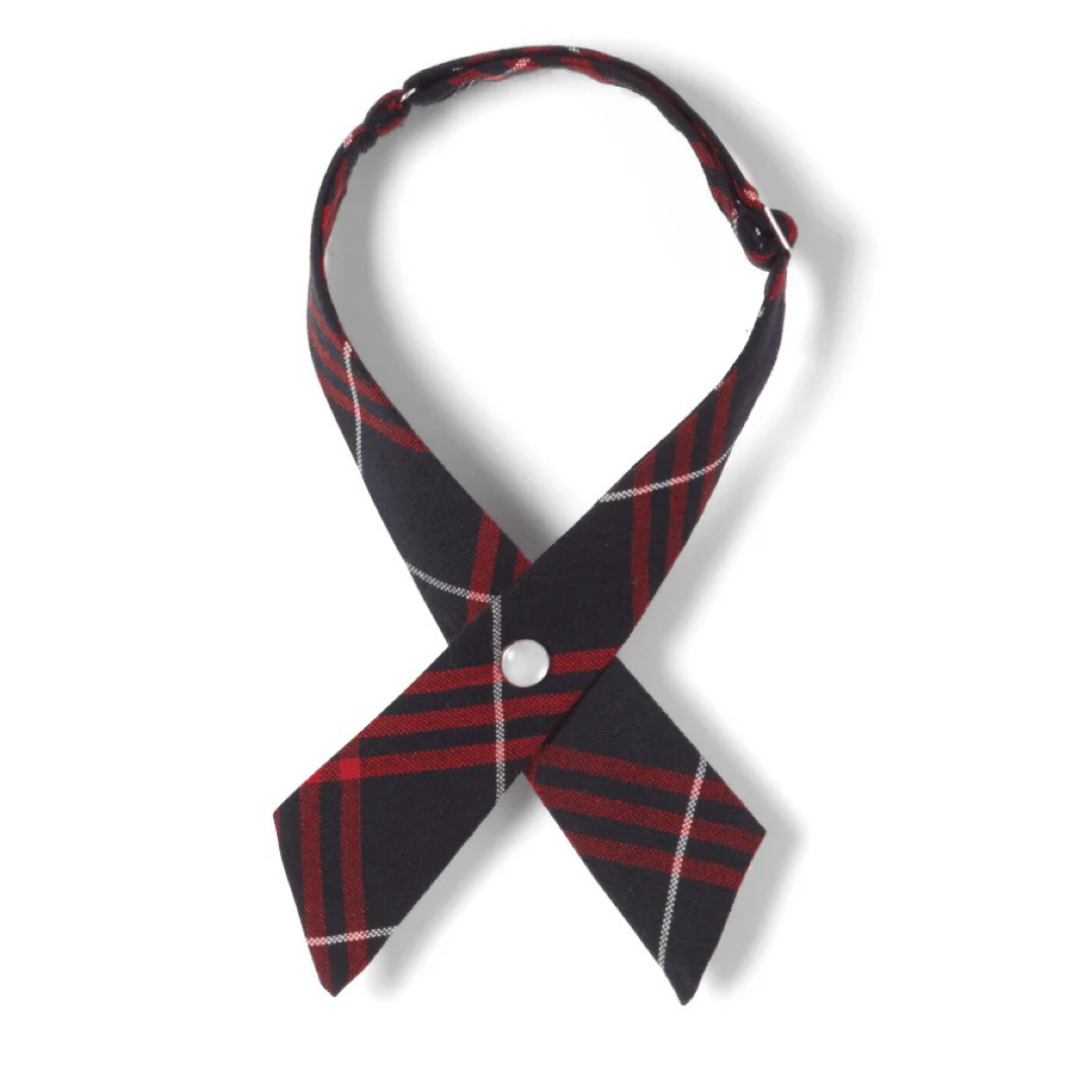 French Toast Adjustable Plaid Cross Tie