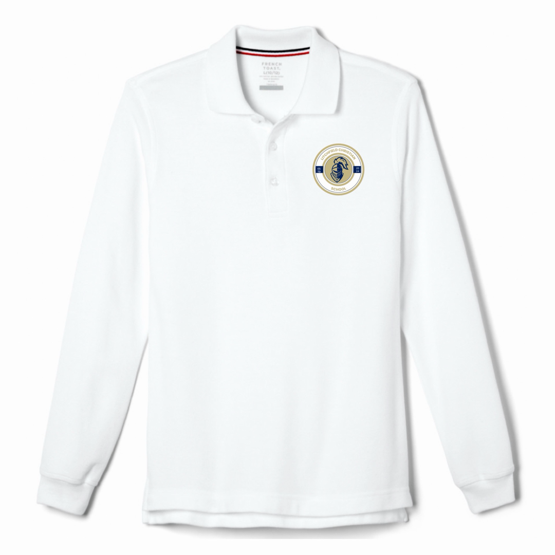 Litchfield Christian School - Co-Ed Youth / Adult Long Sleeve Pique Polo