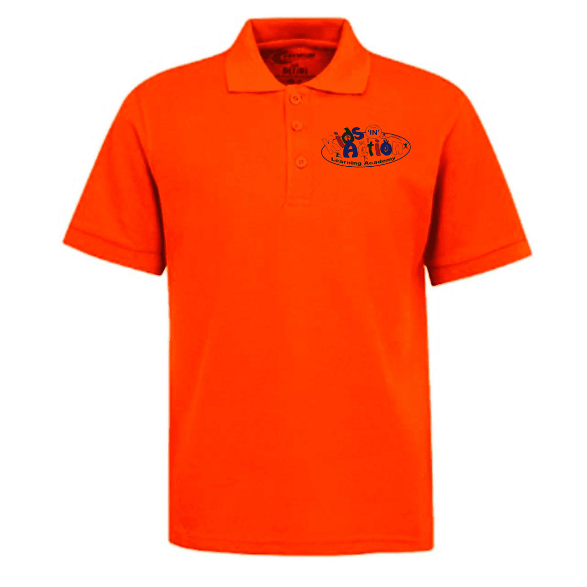 Kids In Action - Premium Orange Short Sleeve Polo - Adult