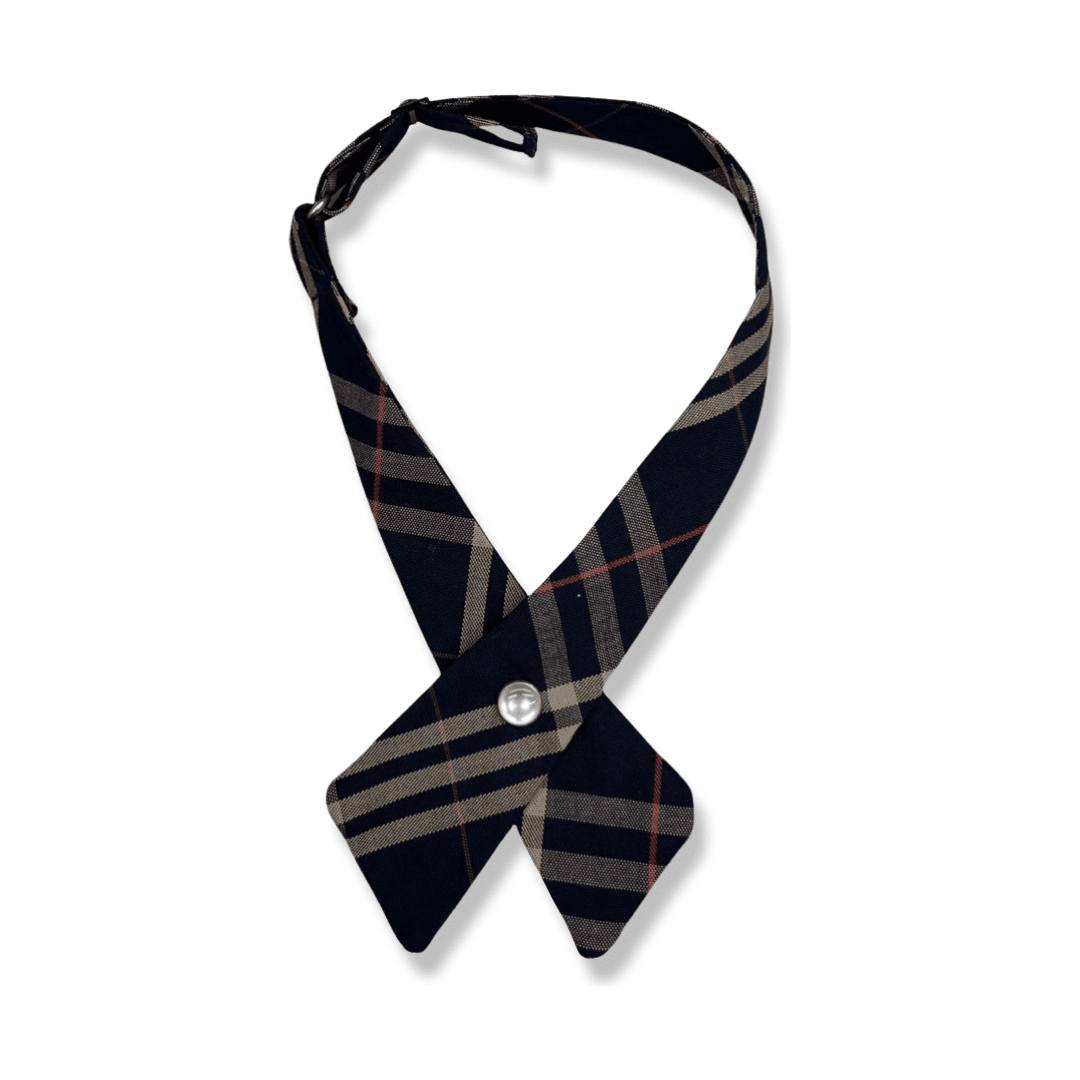 Girls Plaid Crossover Tie - One Size