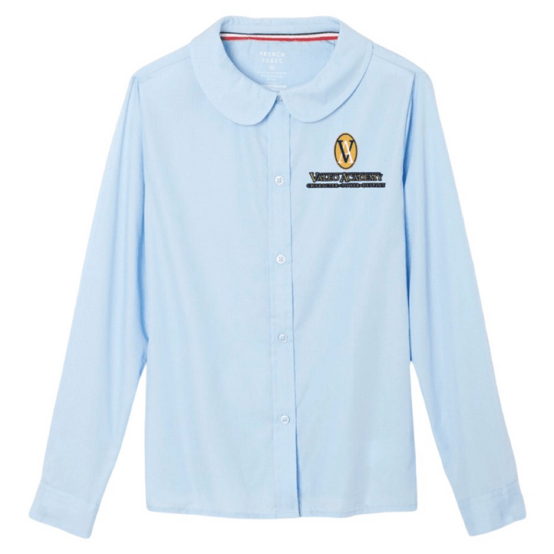 Valeo Academy - Girl's Plus Size Long Sleeve Blouse