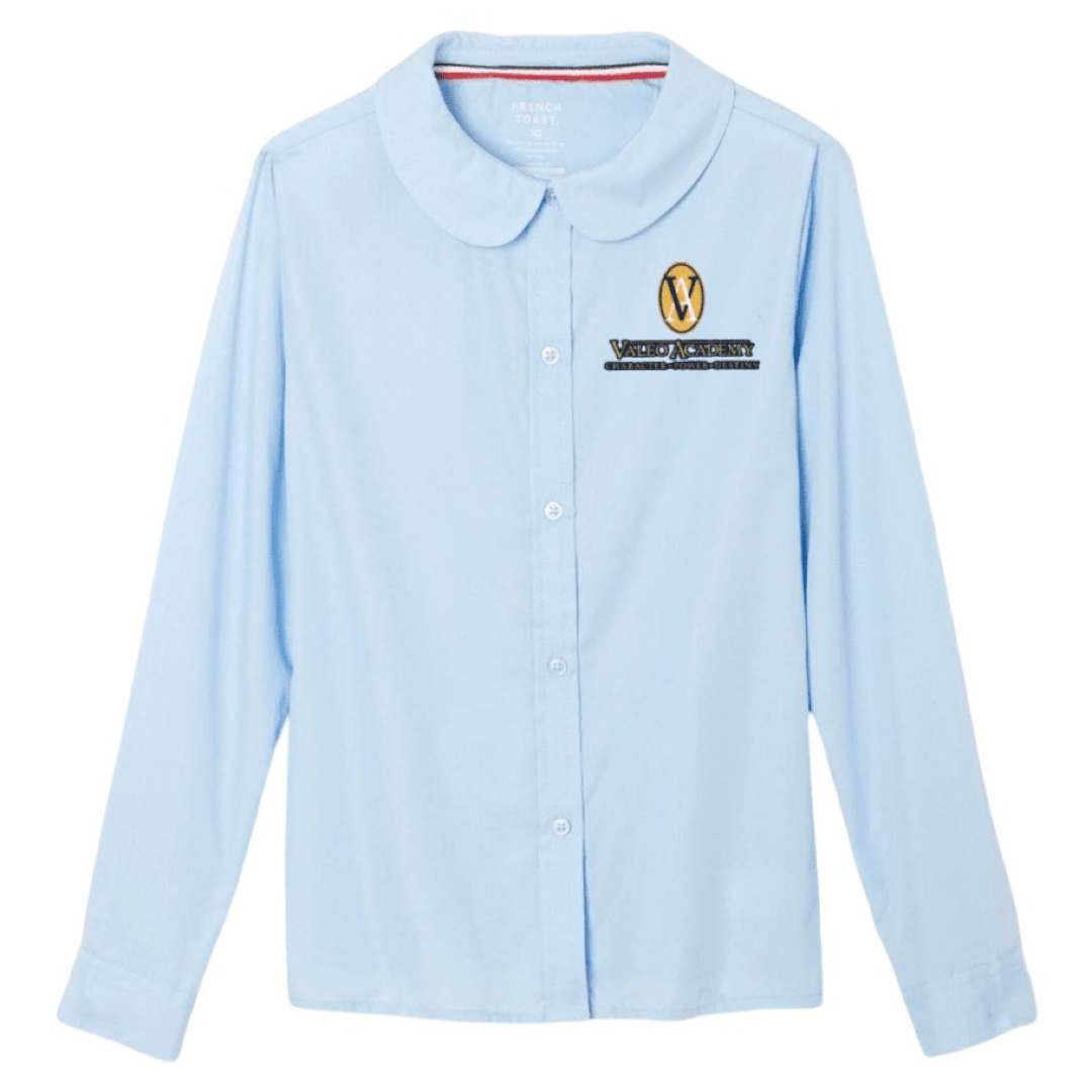 Valeo - Long Sleeve Peter Pan Blouse - Girl's