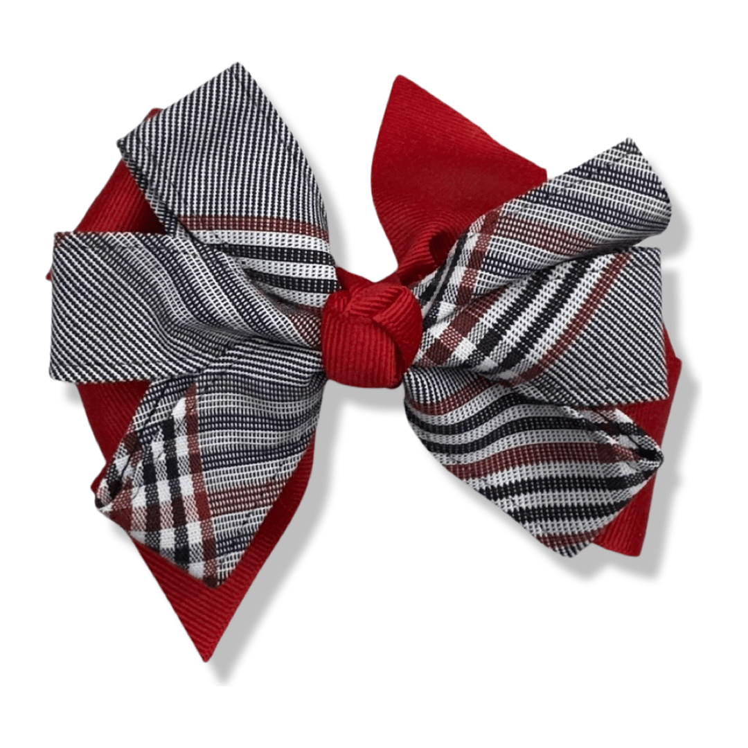 Large Pinwheel Bow - Plaid P08G