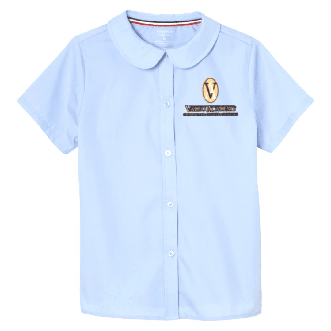 Valeo - Short Sleeve Peter Pan Blouse - Girl&#39;s