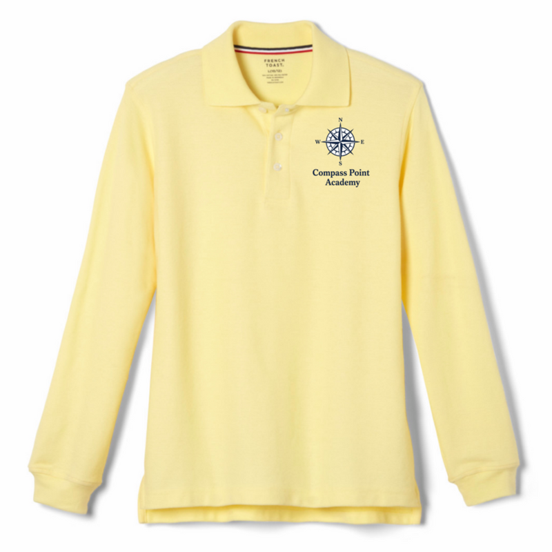 Compass Point Academy - Youth / Adult Co-Ed Yellow Long Sleeve Pique Polo