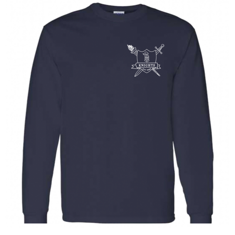 New Testament Christian School - Co-Ed Adult Navy Long Sleeve T-shirt