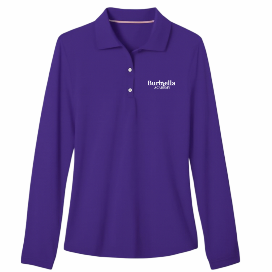 Burbrella Academy - Girl's / Women's Long Sleeve Stretch Piqué Polos