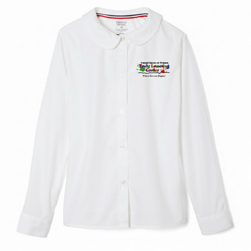 Tabernacle Early Learning Center -  Girl's Long Sleeve Peter Pan Blouse - Chapel Uniform