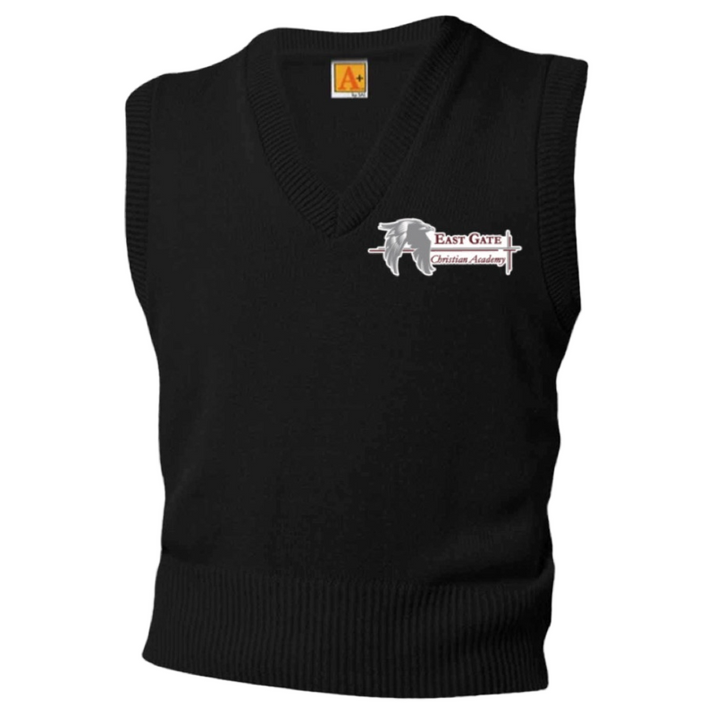 East Gate Christian Academy - A+ Unisex V-Neck Sweater Vest - Kids