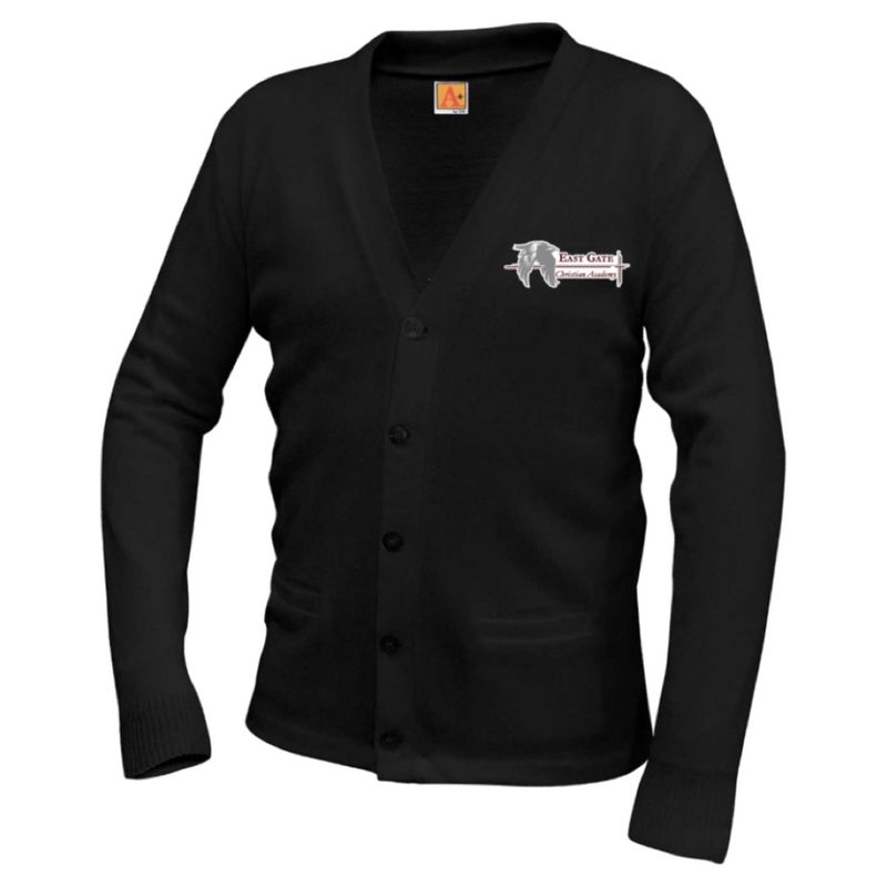 East Gate Christian Academy - Co-Ed  A+ V-Neck Sweater - Adult