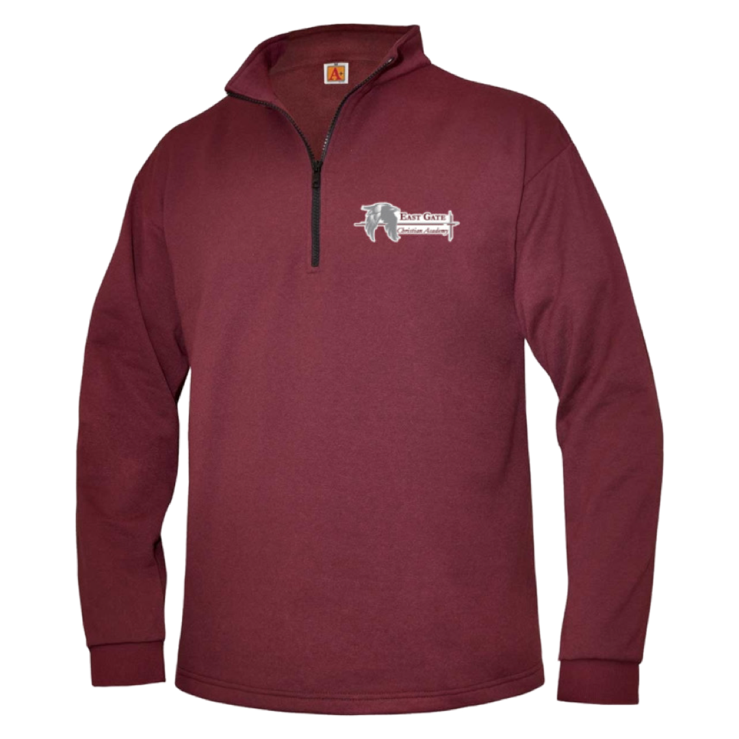 East Gate Christian Academy - Co-Ed Quarter Zip Mock Sweatshirt - Kids