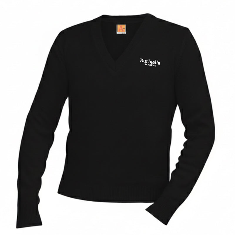 Burbrella Academy - Youth / Adult Co-Ed A+ V-Neck long Sleeve Pullover Sweater