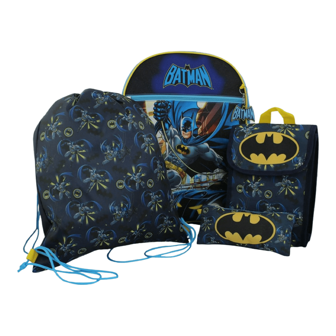 Batman 5 pc Large Backpack Metro School Uniforms
