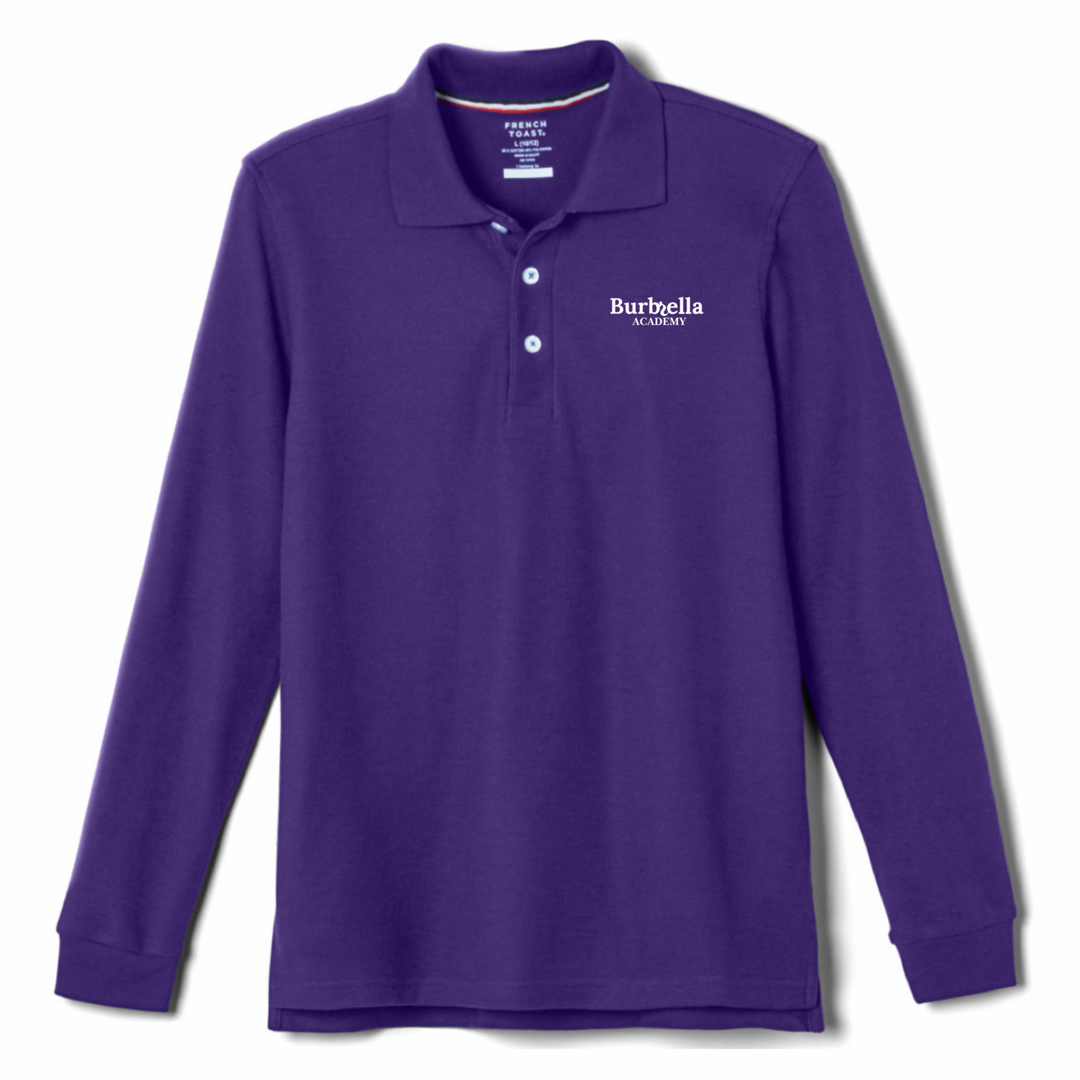 Burbrella Academy  - Youth / Adult  Co-Ed Long Sleeve Pique Polos