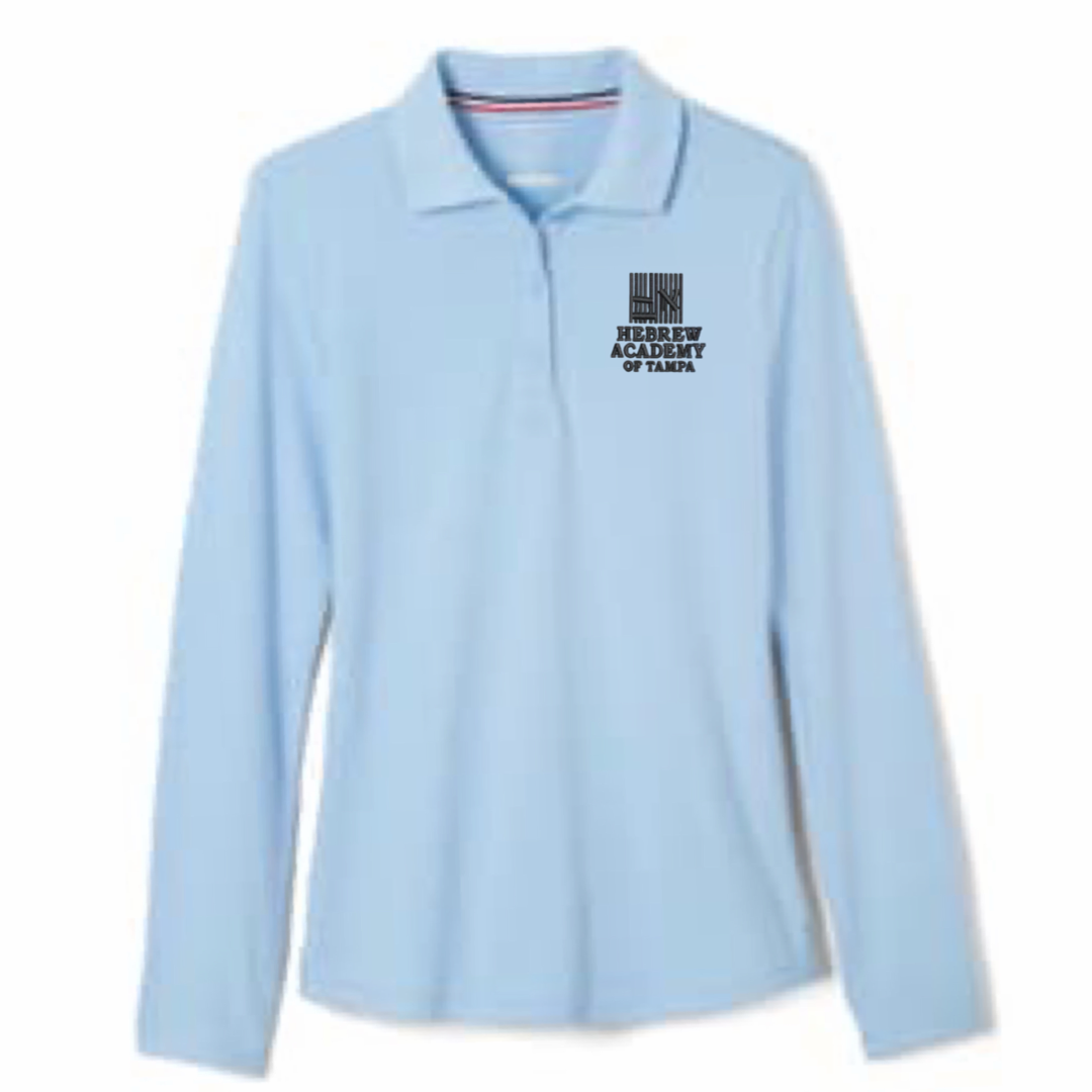 Hebrew Academy of Tampa - Girl's / Young Women's Long Sleeve Stretch Piqué Polo