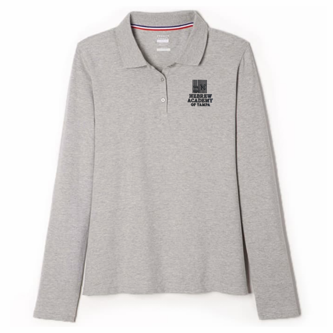 Hebrew Academy of Tampa - Girl's / Young Women's Long Sleeve Stretch Piqué Polo
