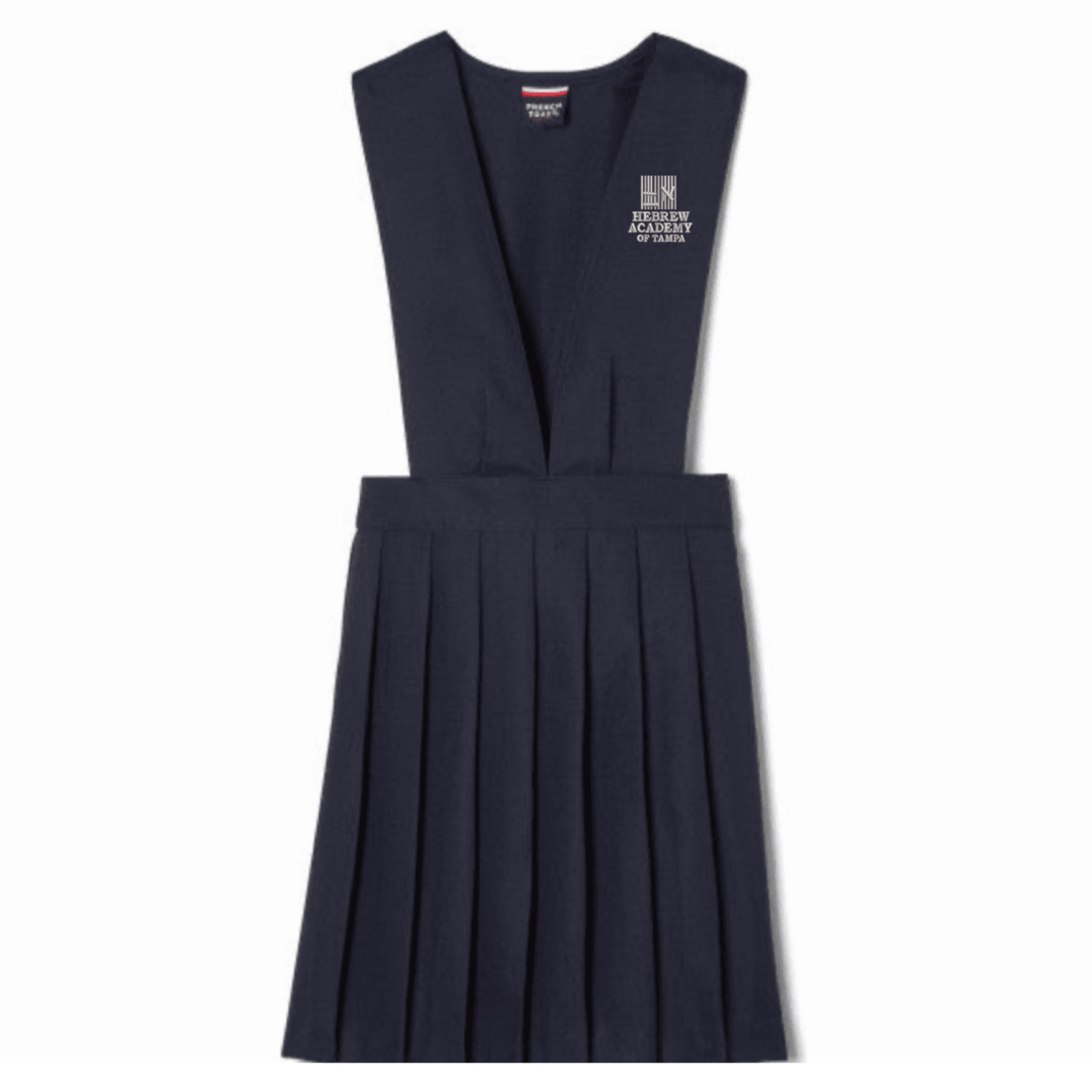 Hebrew Academy of Tampa - Girl's V-Neck Pleated Jumper - FINAL SALE