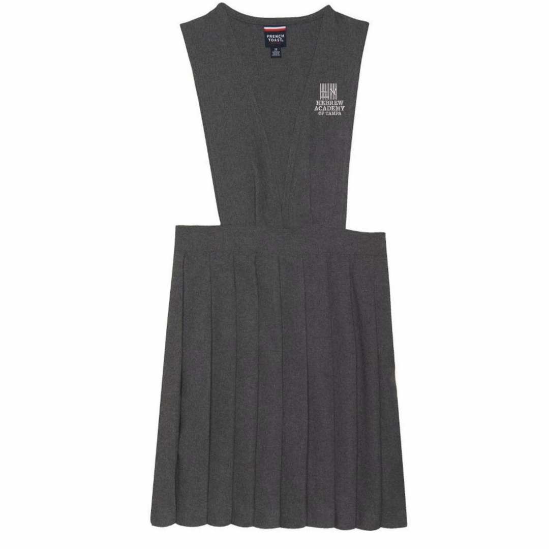 Hebrew Academy of Tampa - Girl's V-Neck Pleated Jumper - FINAL SALE