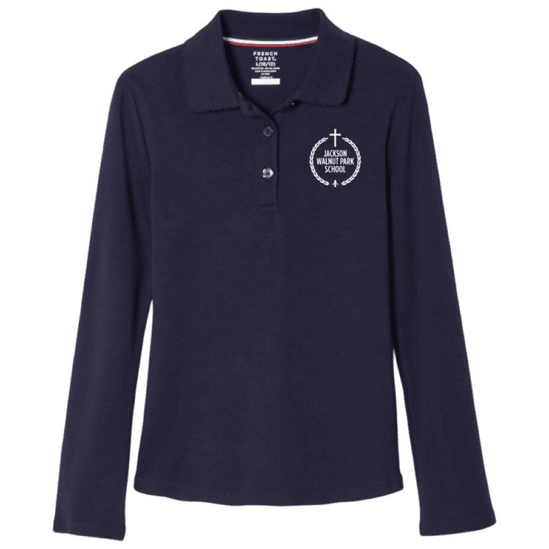 Jackson Walnut - Girl's Long Sleeve Picot Collar