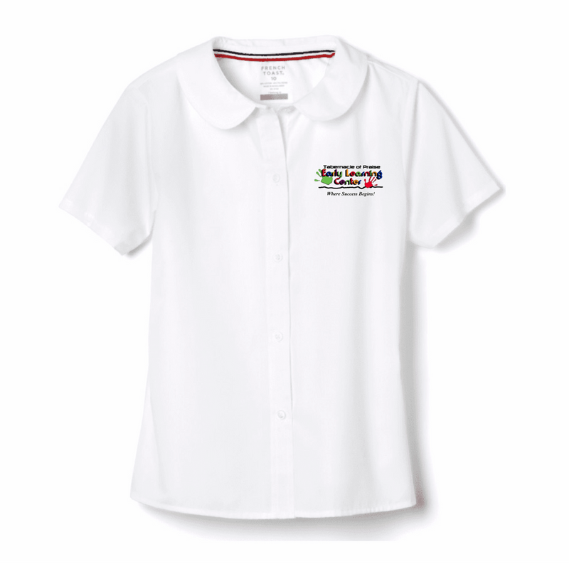 Tabernacle Early Learning Center - Girl's Short Sleeve Peter Pan Blouse - Chapel Uniform