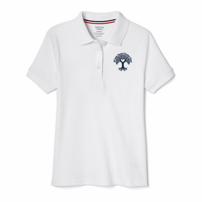 All Saints Classical   - Girl's Short Sleeve Picot Collar Polo