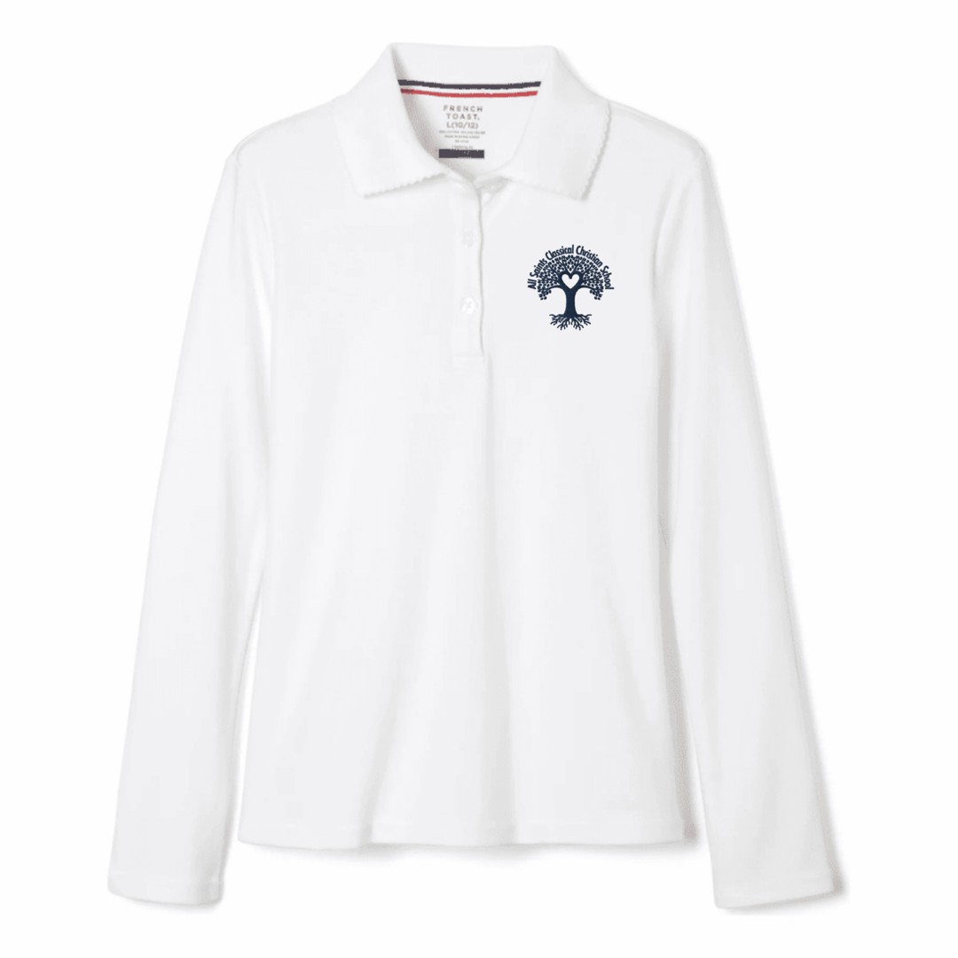 All Saints Classical - Girl's Long Sleeve Picot Collar Polo