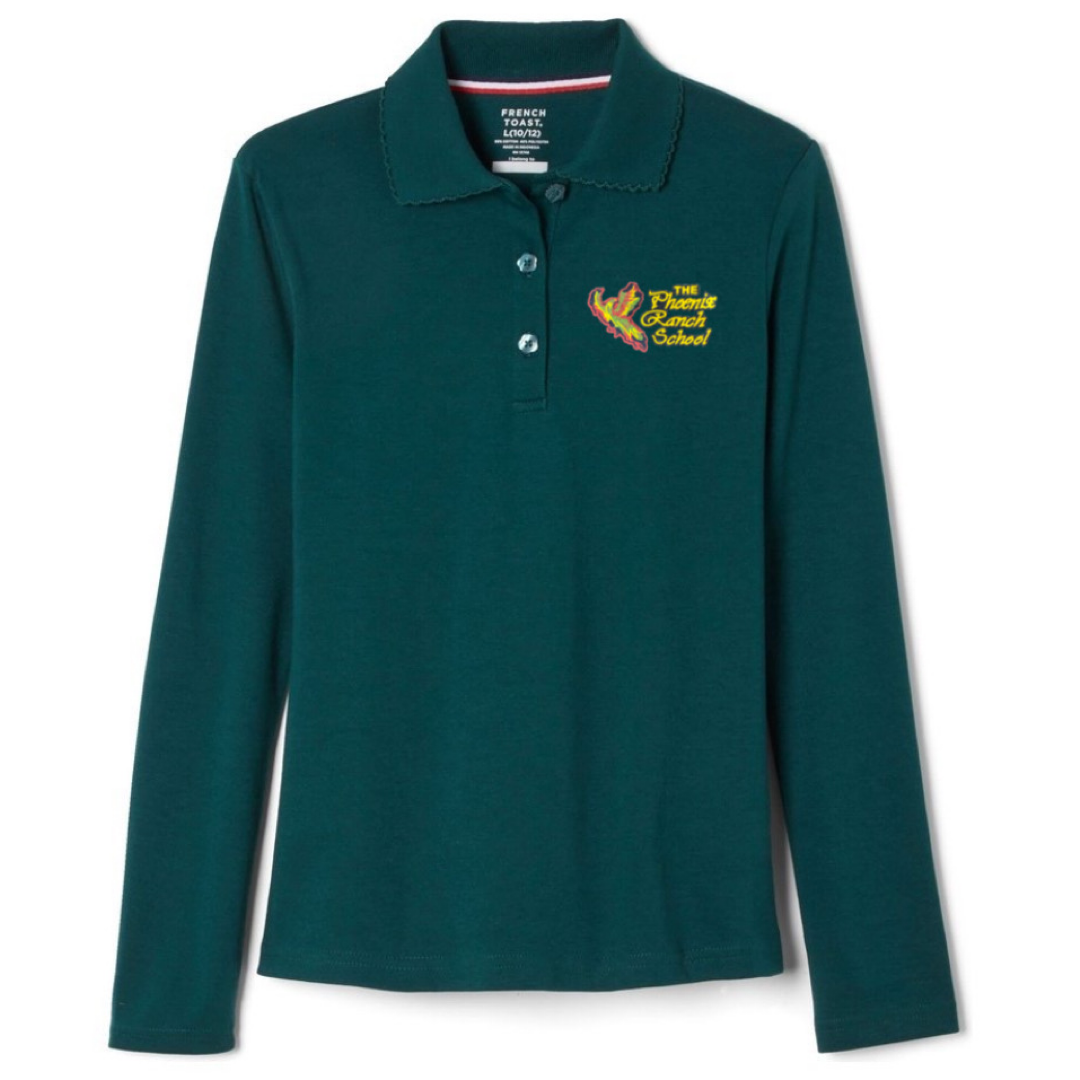 Phoenix Ranch School - Girl's Long Sleeve Picot Collar Polo