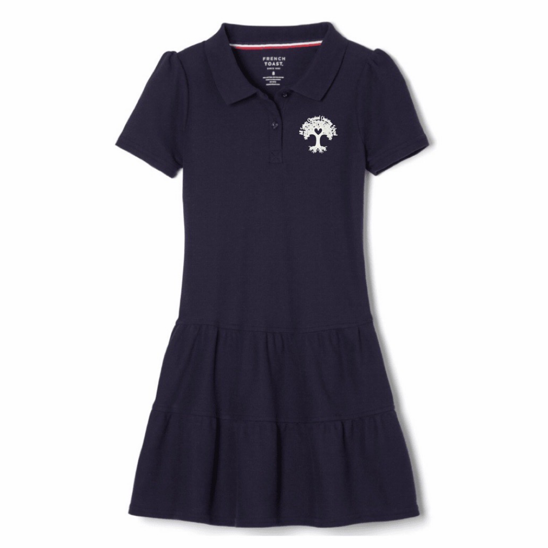 All Saints Classical - Girl's Short Sleeve Ruffle Piqué Polo Dress