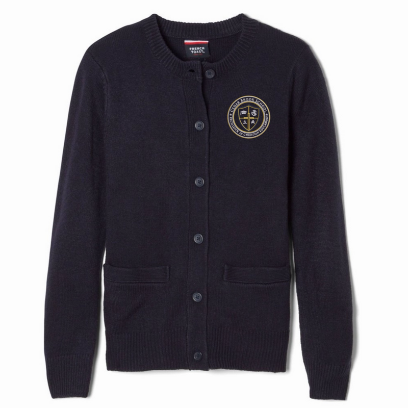 Cedar Brook School -  Girl's / Women's  Anti-Pill Crewneck Cardigan