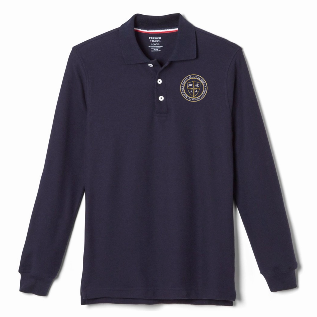Cedar Brook School - Co-Ed Youth / Adult Long Sleeve Pique Polo