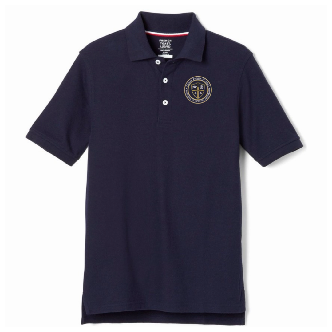 Cedar Brook School - Co-Ed Youth / Adult Navy Short  Sleeve Pique Polo
