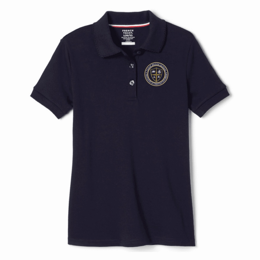 Cedar Brook School  - Girl's Short Sleeve Picot Collar Polo