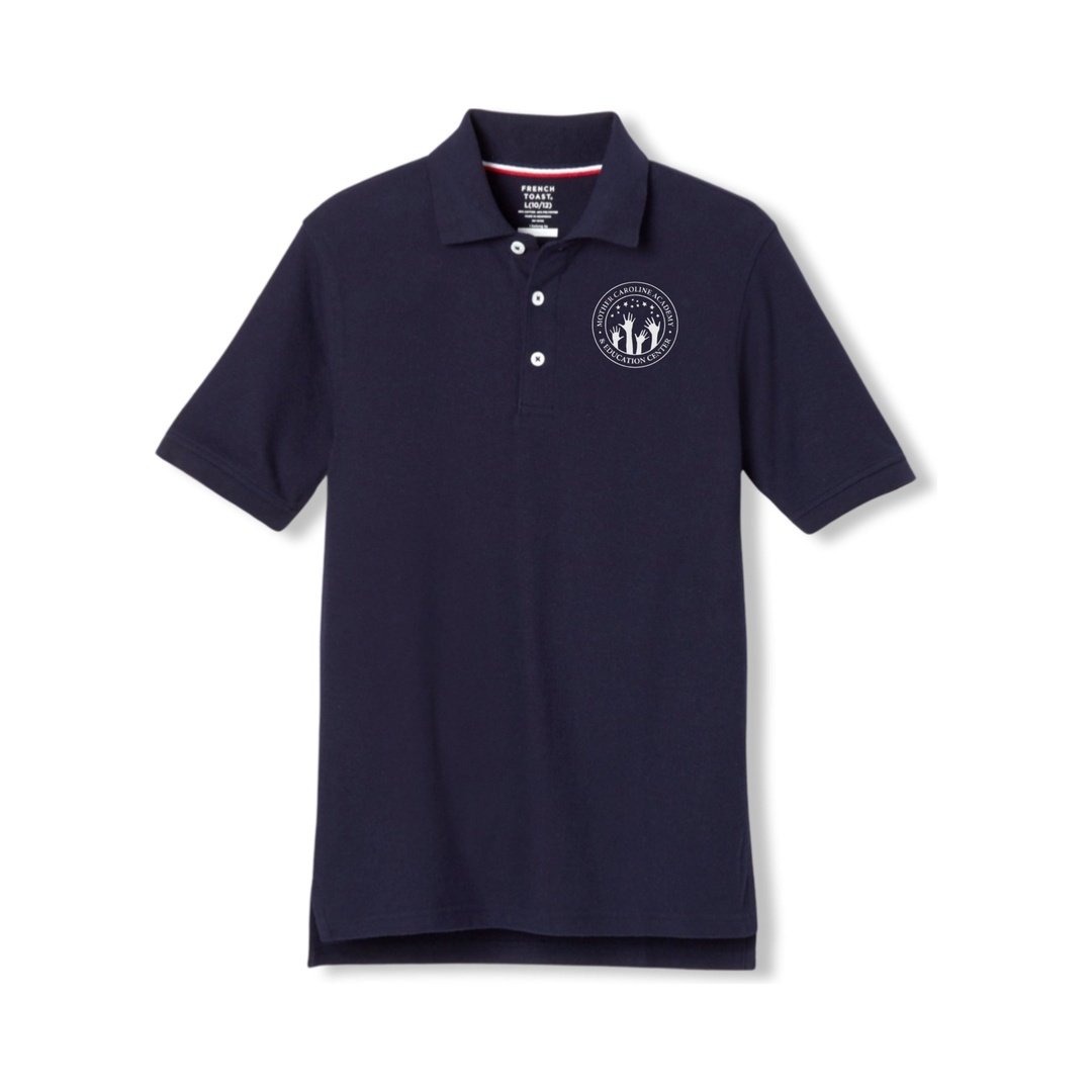 Mother Caroline Academy - Navy Short Sleeve Polo - Grades 3 - 7th - Kids