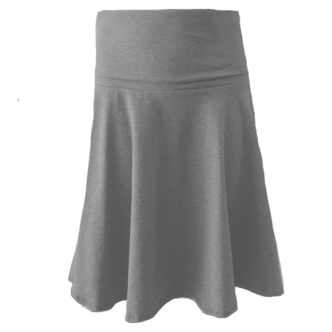 Modesty Rollover Skirt - Juniors - Light Grey
