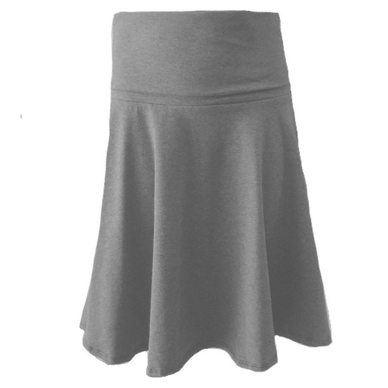Modesty Rollover Skirt - Juniors - Light Grey
