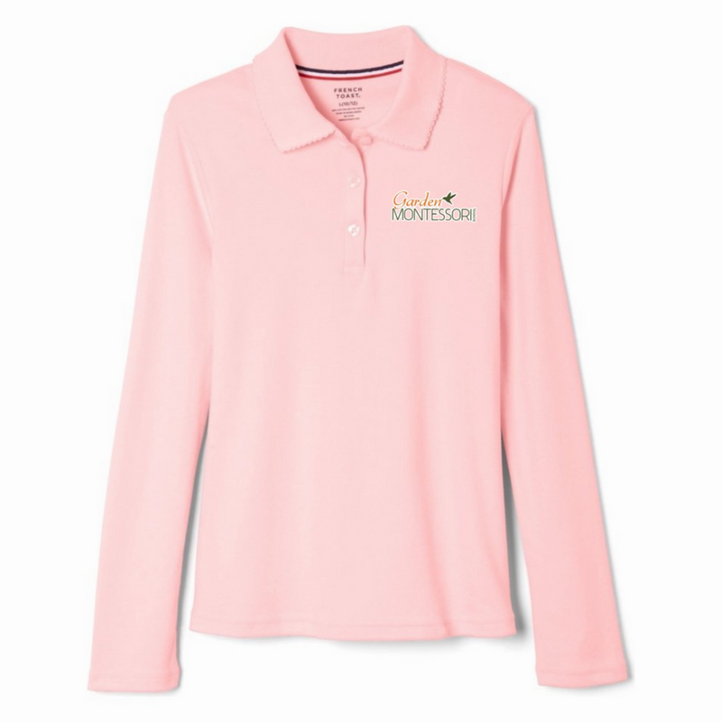 Garden Montessori School - Girl's Long Sleeve Picot Collar Polo