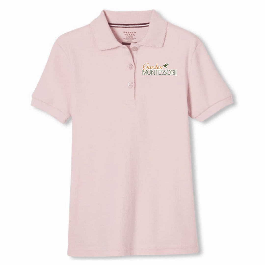 Garden Montessori School - Girl's Short Sleeve Picot Collar Polos