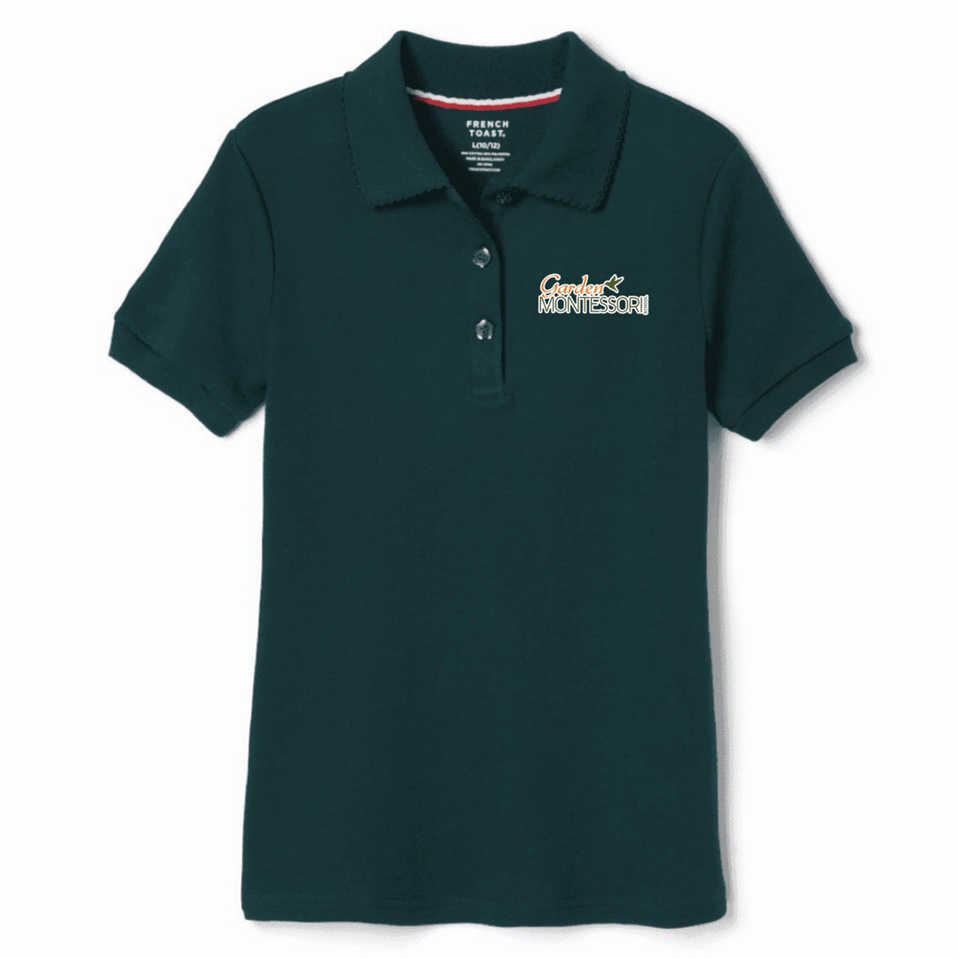 Garden Montessori School - Girl's Short Sleeve Picot Collar Polos