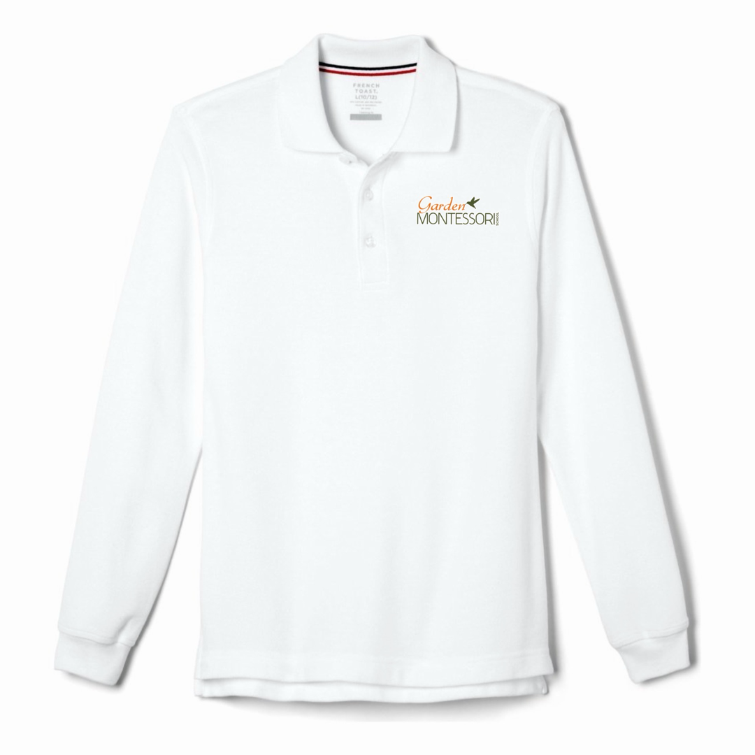 Garden Montessori School - Youth Co-Ed Long Sleeve Piqué Polo